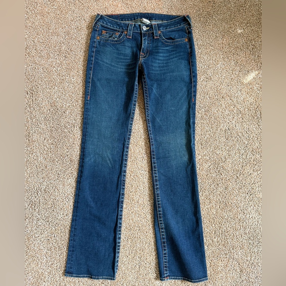 True Religion Dark Blue Women's Straight Leg Jeans